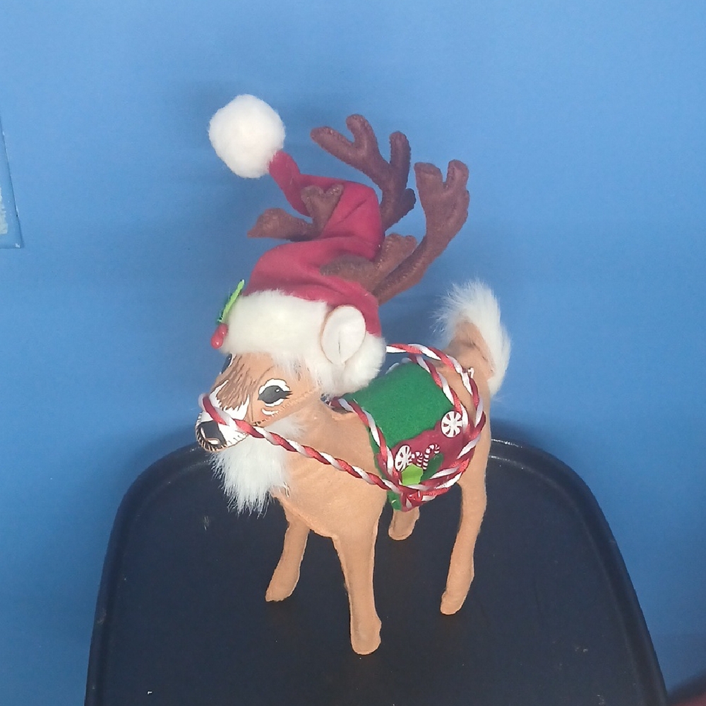 Annalee Candy Cane Reindeer